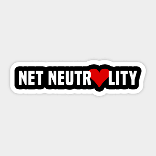 I Heart Net Neutrality Sticker